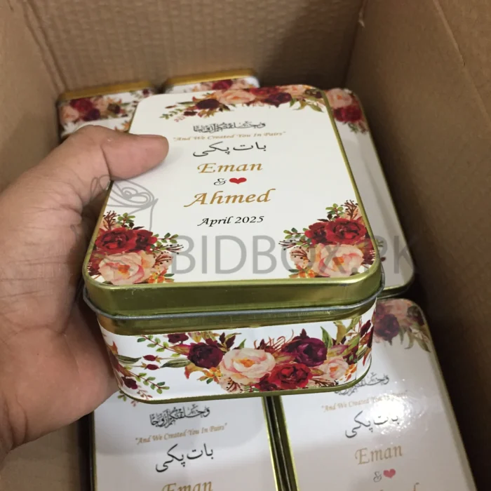 Floral Printed Sweet Tin Box