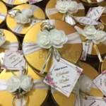 Flower Tin Box With Ribbon And Tag