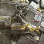 Jute Pouch With Bow