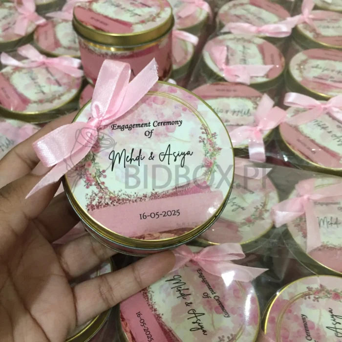 Engagement Ceremony Tin Box With Bow