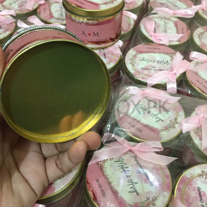 Engagement Ceremony Tin Box With Bow