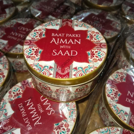 Beautiful Mehroon Tin box