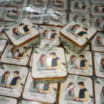 Couple Printed Beautiful Square Tin Bid Box