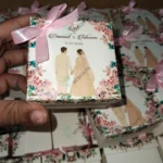 Couple printed pink bid box