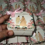 Couple printed pink bid box