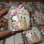 Couple printed pink bid box