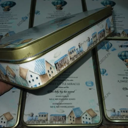 1KG Baby Boy Announcement Tin Box