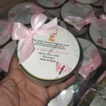 250 Gram Sweet Tin Box For Baby Girl Announcement