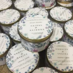 Blue Floral Printed Tin Bid Box