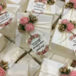 Pink Flowers Box With Tag