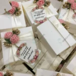 Pink Flowers Box With Tag