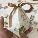 New Design Triangle Bid Box With Bow