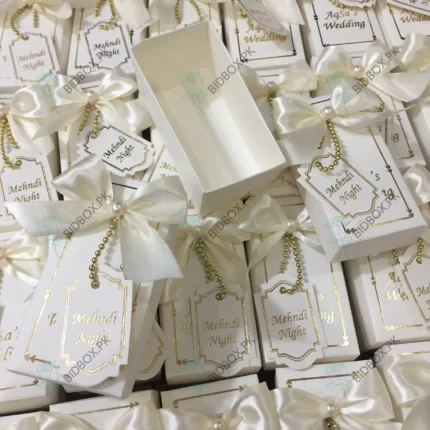 Wedding Bid Box With Foil Printing