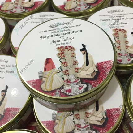 Half Kg New Design Couple Tin Box