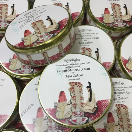 Half Kg New Design Couple Tin Box