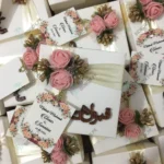 Pink Flowers Box With Wooden