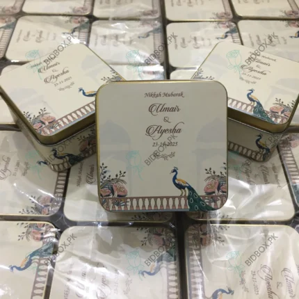New Peacock Design Sweet Tin Box
