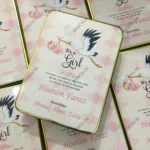 1kg Baby Girl Announcement Sweet Tin Box