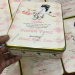 1kg Baby Girl Announcement Sweet Tin Box