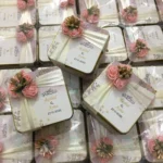 Pink Flowers With Sticker Printing Tin Box