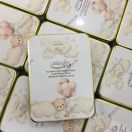 Half Kg Baby Gril Announcement Tin Box