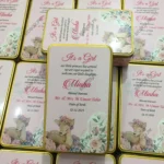 Half Kg Baby Gril Announcement Tin Box