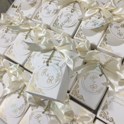 Long Bid Box With Tag And Bow