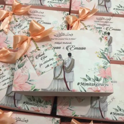Nikkah Mubarak Sweet Box With Thank You Card