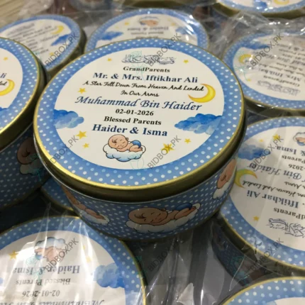 250gm Baby Boy sweet Tin Box